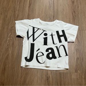 with jean baby tee